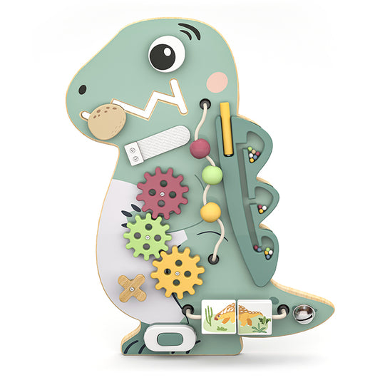 Wholesale Wooden Dinosaur Busy Board, OEM Available