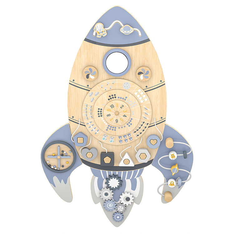 Wholesale Wooden Rocket Busy Board (2 Colors), OEM Available