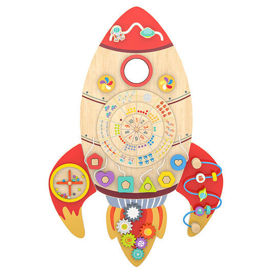 Wholesale Wooden Rocket Busy Board (2 Colors), OEM Available
