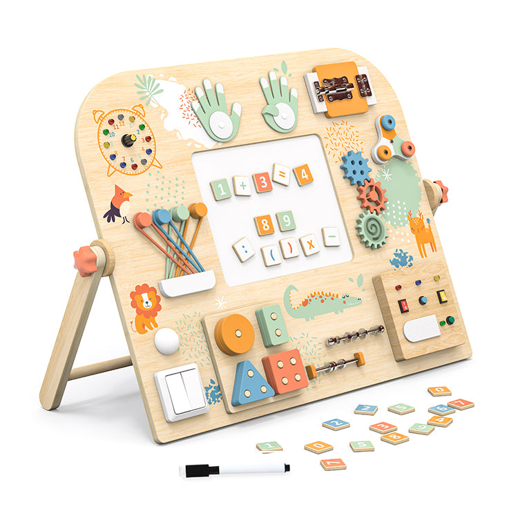 Montessori Wooden Multi-Functional Activity Board