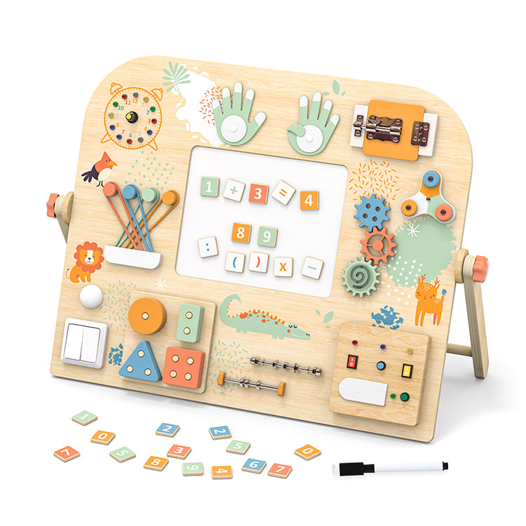 Montessori Wooden Multi-Functional Activity Board