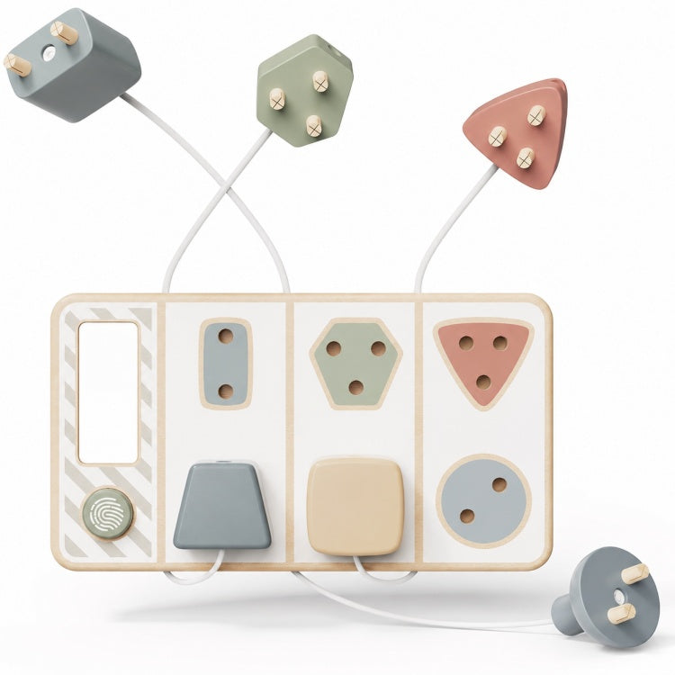 OEM Wooden Plug Socket Shape Matching Busy Board