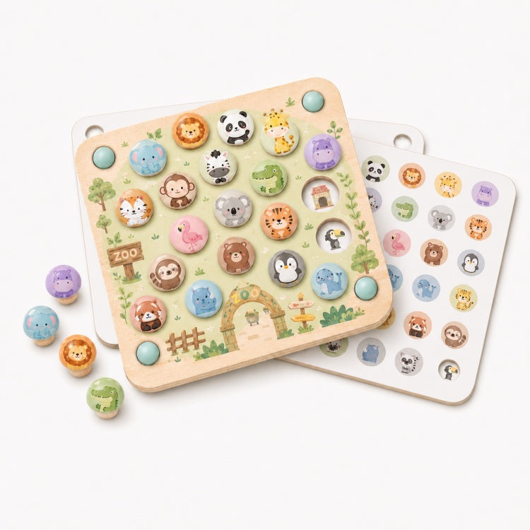 OEM Wooden Zoo Animal Memory Matching Game