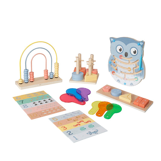 Wholesale 6-in-1 Montessori Wooden Early Learning Activity Set, OEM Available
