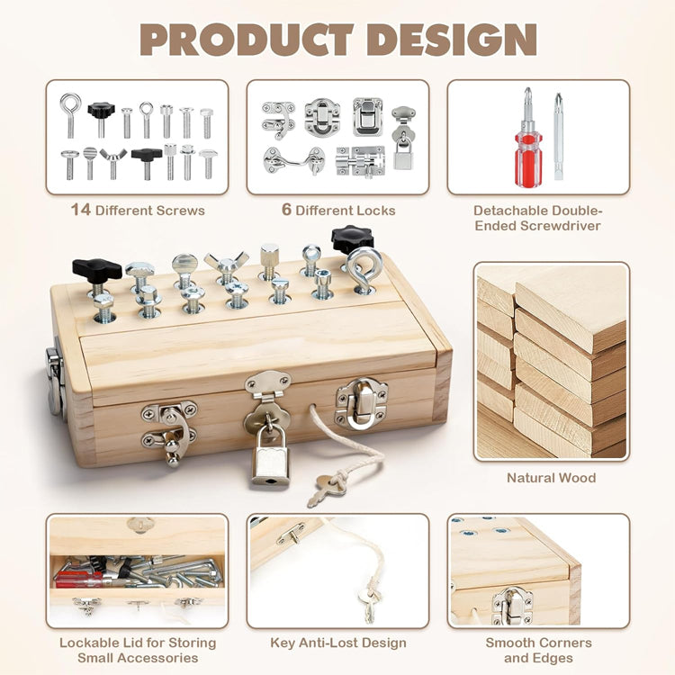 Montessori Screwdriver Board Set