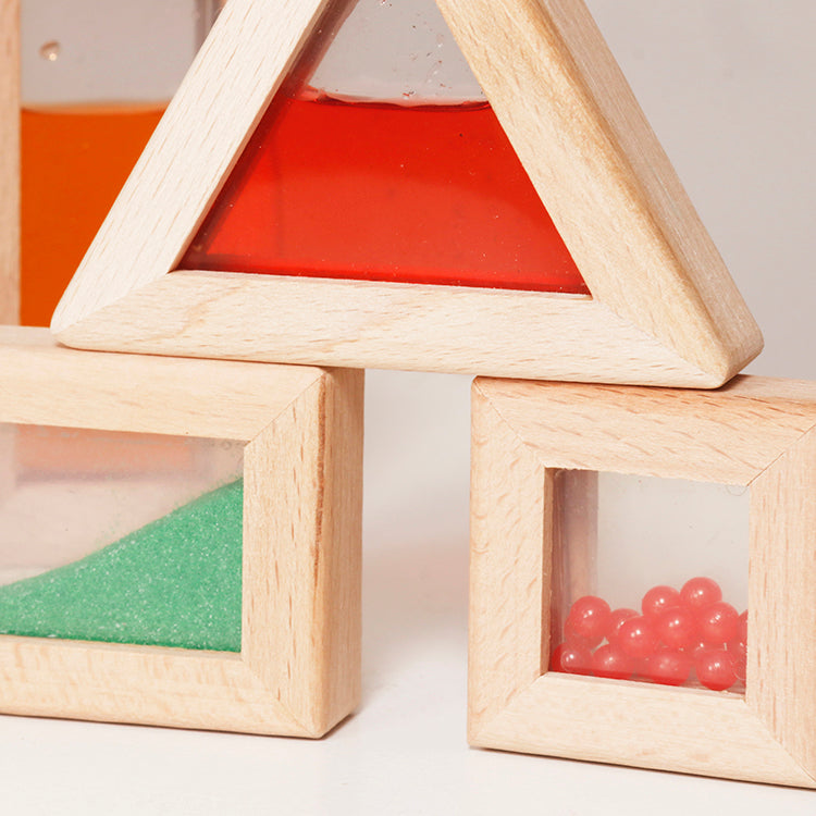Wholesale Wooden Sensory Rainbow Building Blocks Set, OEM Available