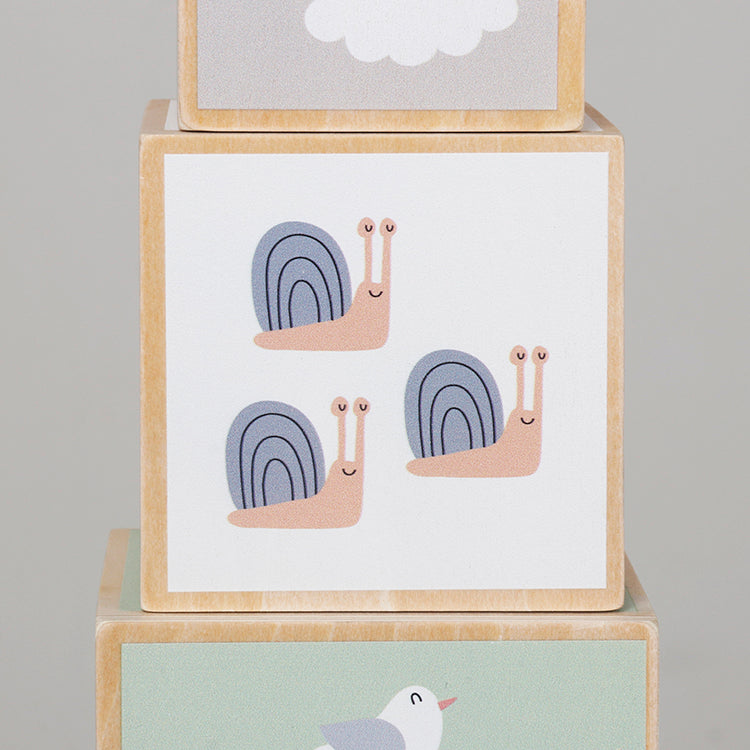 Wholesale Wooden Stacking Number & Animal Blocks Toy, OEM Available