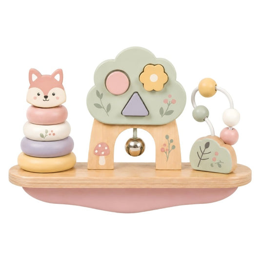 3-in-1 Woodland Fox Wooden Baby Activity Center