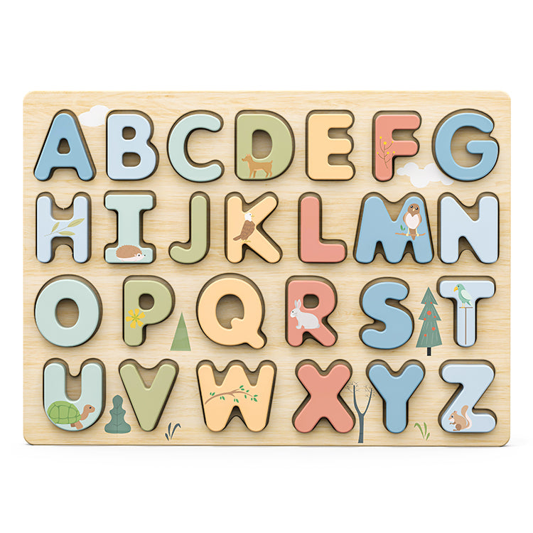 Wholesale Kids Wooden ABC Alphabet Puzzle Board, OEM Available