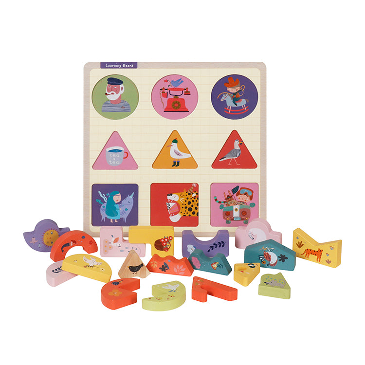 Wholesale Wooden Shape Sorting Learning Board Puzzle, OEM Available