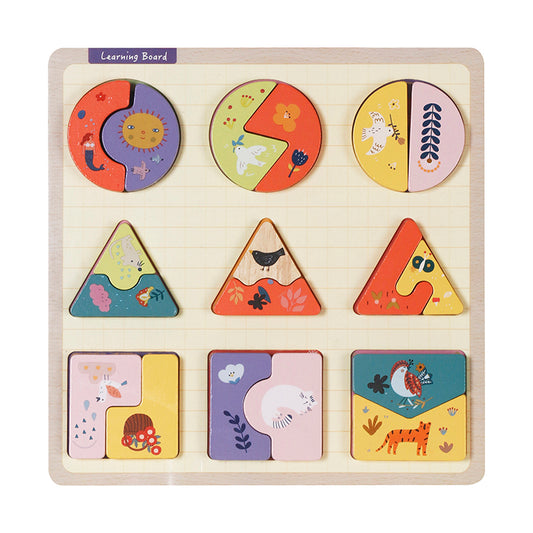 Wholesale Wooden Shape Sorting Learning Board Puzzle, OEM Available