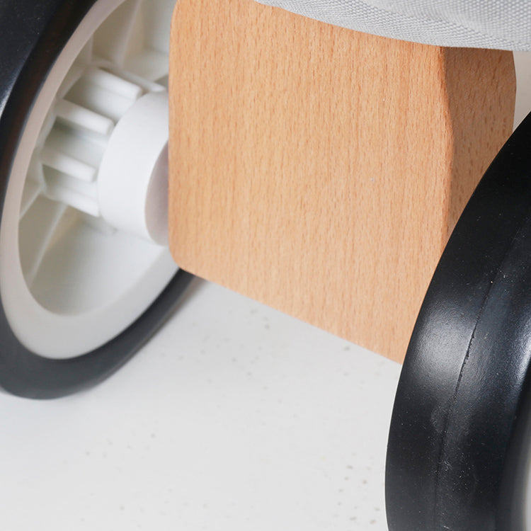 Wholesale Kids Wooden 4-Wheel Balance Bike Scooter with Basket, OEM Available