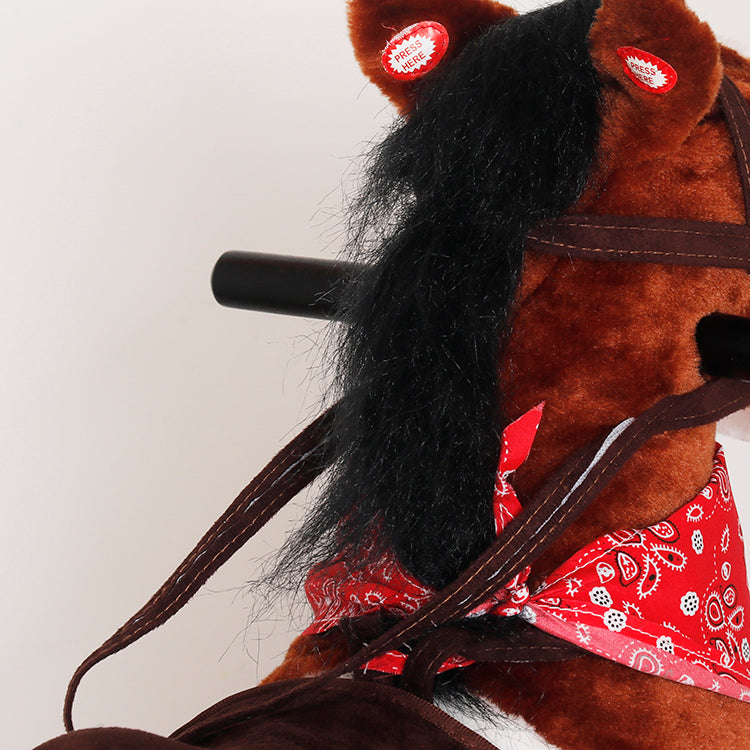 Custom Plush Rocking Horse Manufacturer – Wooden Base Ride On Horse Toy OEM Supplier