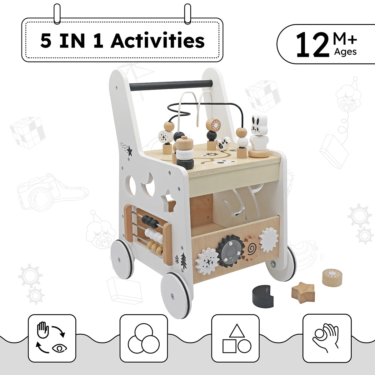 Custom Wooden Baby Walker Manufacturer – Kids Activity Walker Toy OEM Supplier