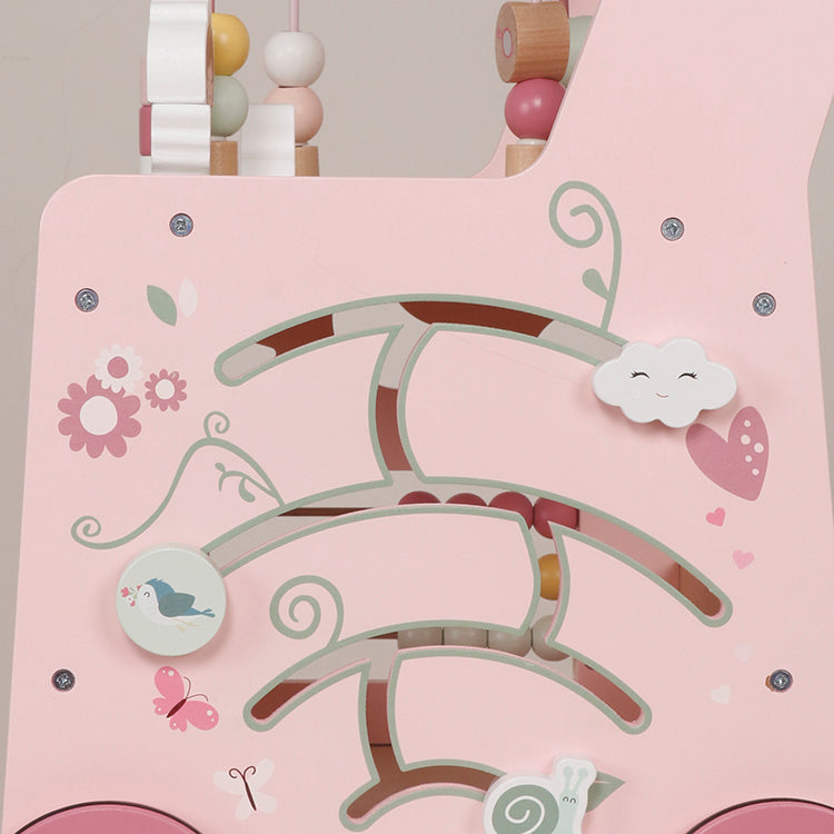 Custom Wooden Baby Walker Manufacturer – Pink Kids Activity Walker Toy OEM Supplier