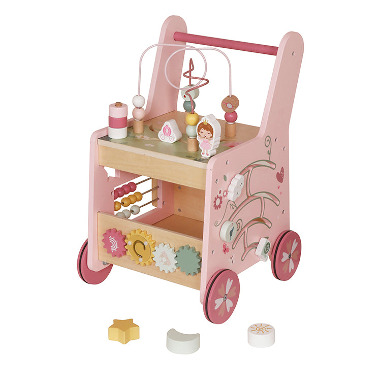Custom Wooden Baby Walker Manufacturer – Pink Kids Activity Walker Toy OEM Supplier