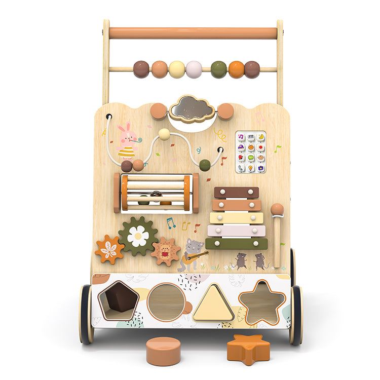 Wholesale Wooden Activity Walker with Busy Board, OEM Available