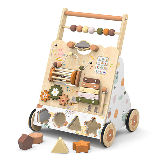 Wholesale Wooden Activity Walker with Busy Board, OEM Available